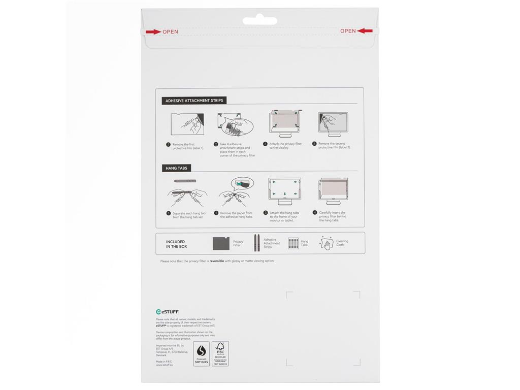 eSTUFF Filter zasebnosti robni 12.5" 16:9