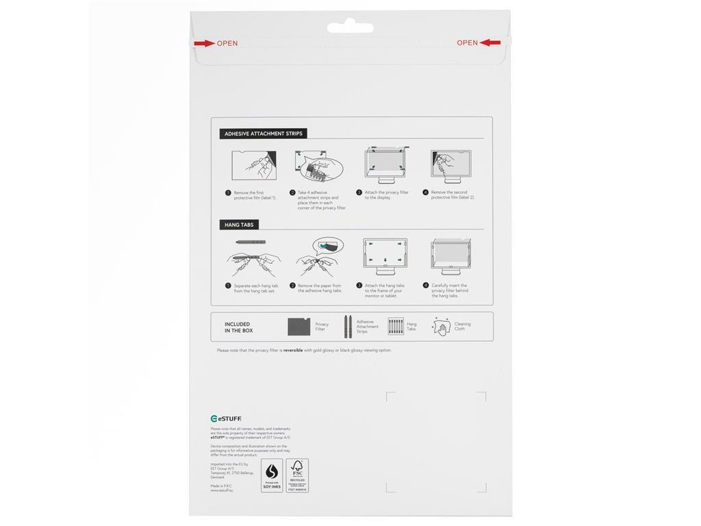 eSTUFF Gold Privacy Filter 12.5"" 16:9