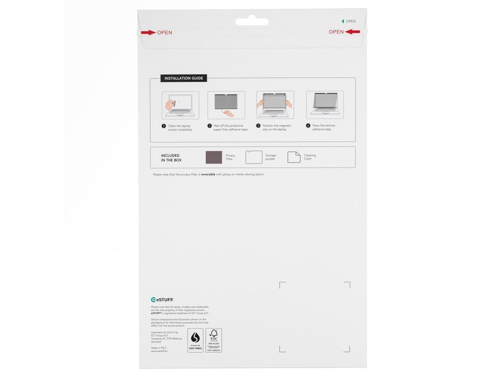 eSTUFF Magnetic Privacy Filter 15.4"" 16:10