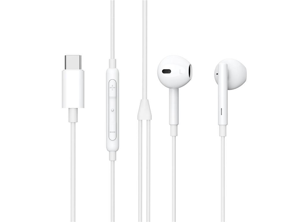 eSTUFF In-ear slušalke USB-C, bele