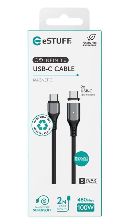 eSTUFF INFINITE Super Soft Magnetični USB-C