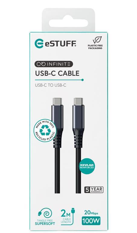 eSTUFF INFINITE Kabel USB C-C USB4 Gen2x2, 2m