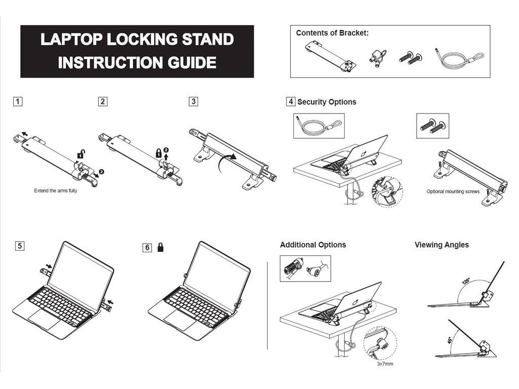 eSTUFF Zaključavajuća postaja za laptop s