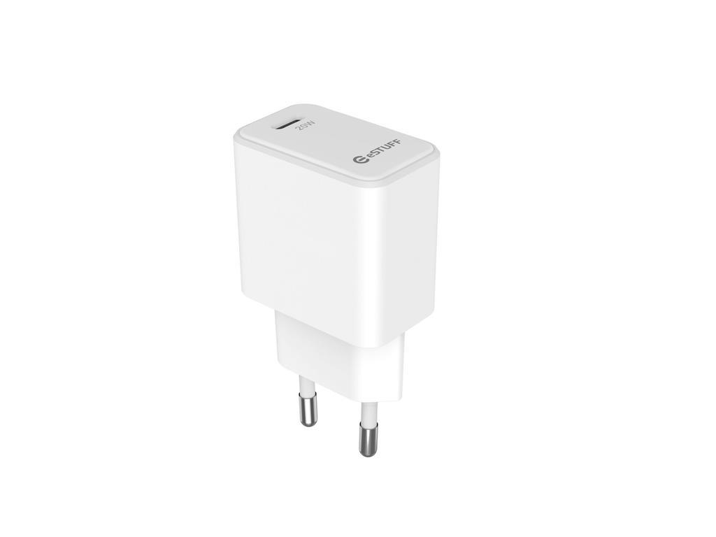 eSTUFF USB-C punjač EU PD 20W - bijeli