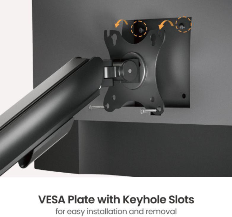 eSTUFF Dvostruki plinski nosač monitora