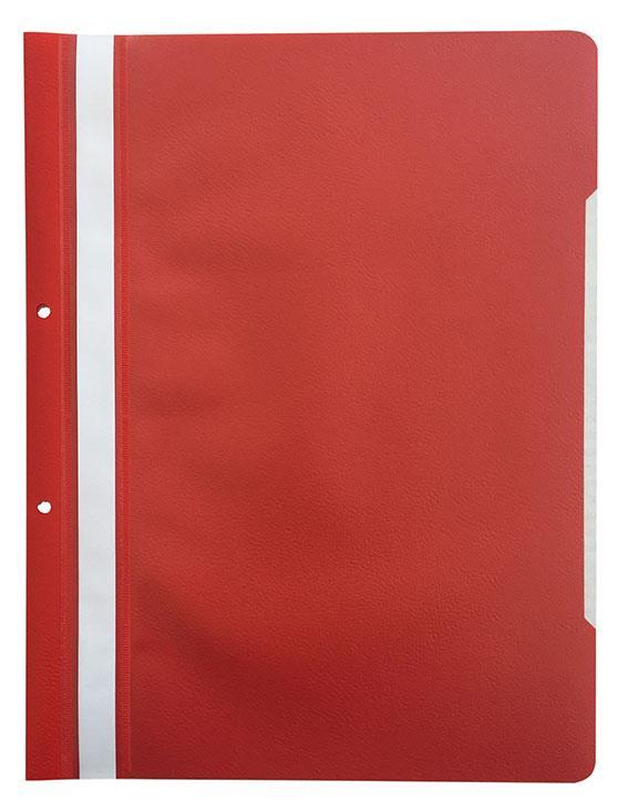 Klipko Mapa s sponko in 2 luknjama, rdeča