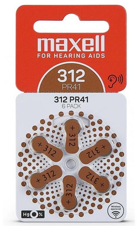 Maxell Baterija 312 6/1 za slušni aparat