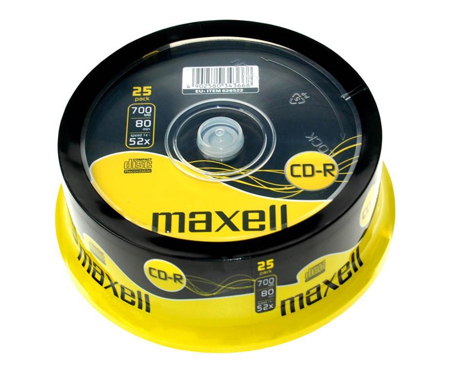 Maxell CD-R 700MB 52X 25 na vretenu