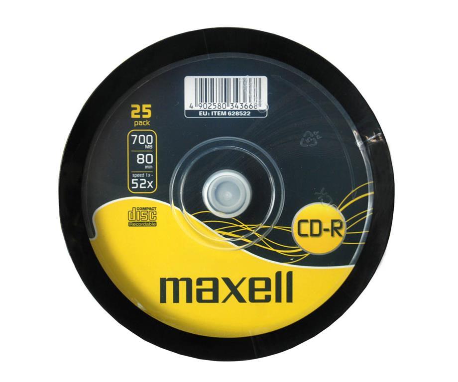 Maxell CD-R 700MB 52X 25 na vretenu
