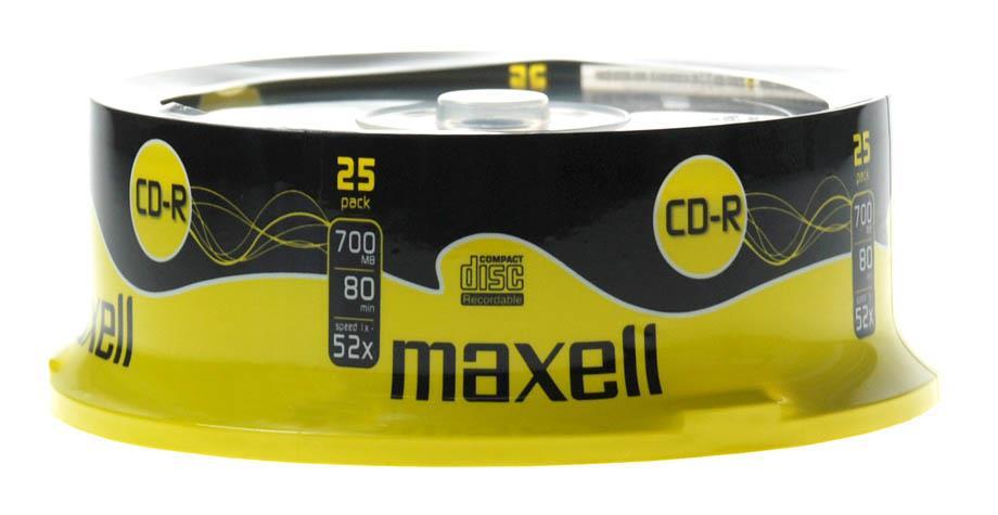 Maxell CD-R 700MB 52X 25 na vretenu