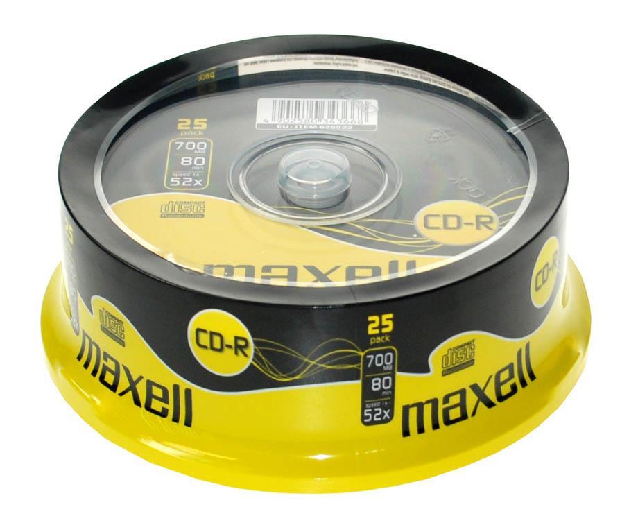 Maxell CD-R 700MB 52X 25 na vretenu