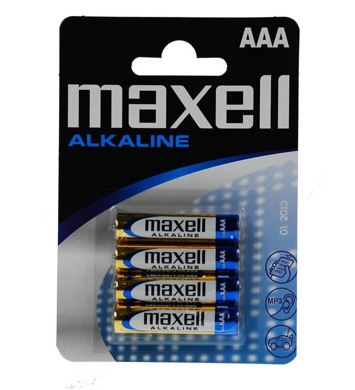 Maxell Baterija AAA (LR03), 4 kom, alkalna