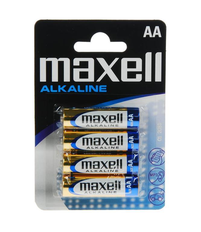 Maxell Alkalne baterije AA (LR6), 4 kom