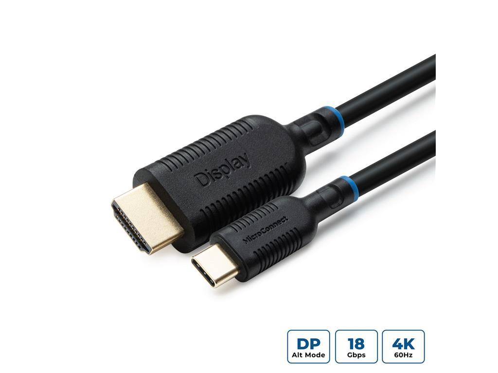 MicroConnect Kabel USB C-HDMI 2.0, 3m