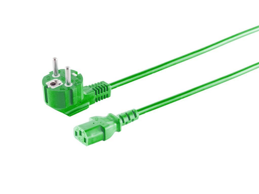 MicroConnect Napajani kabel Schuko - C13 5m Zelen
