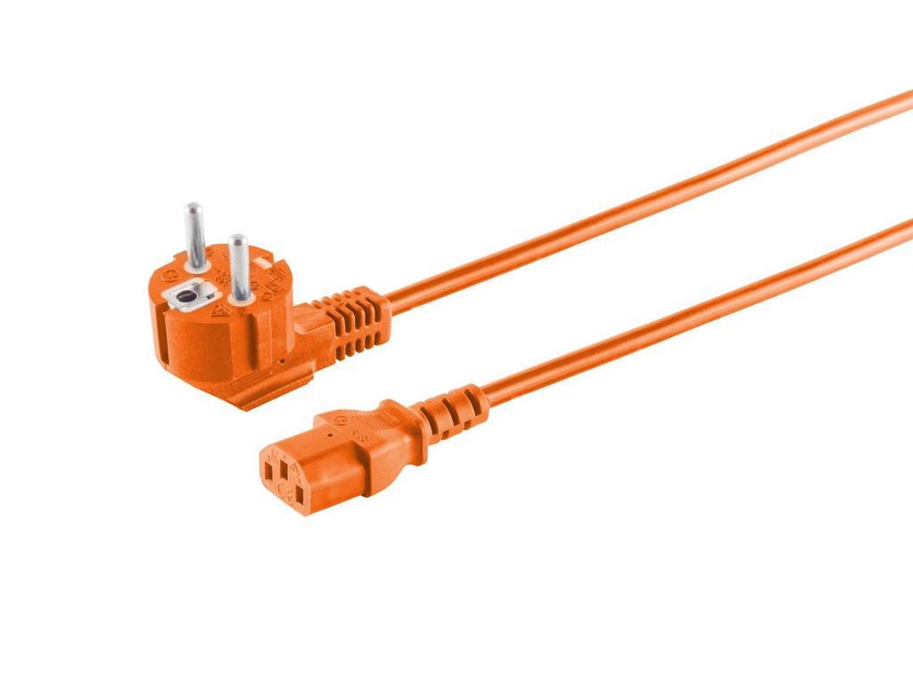 MicroConnect Napajani kabel Schuko - C13 5m Oranžen
