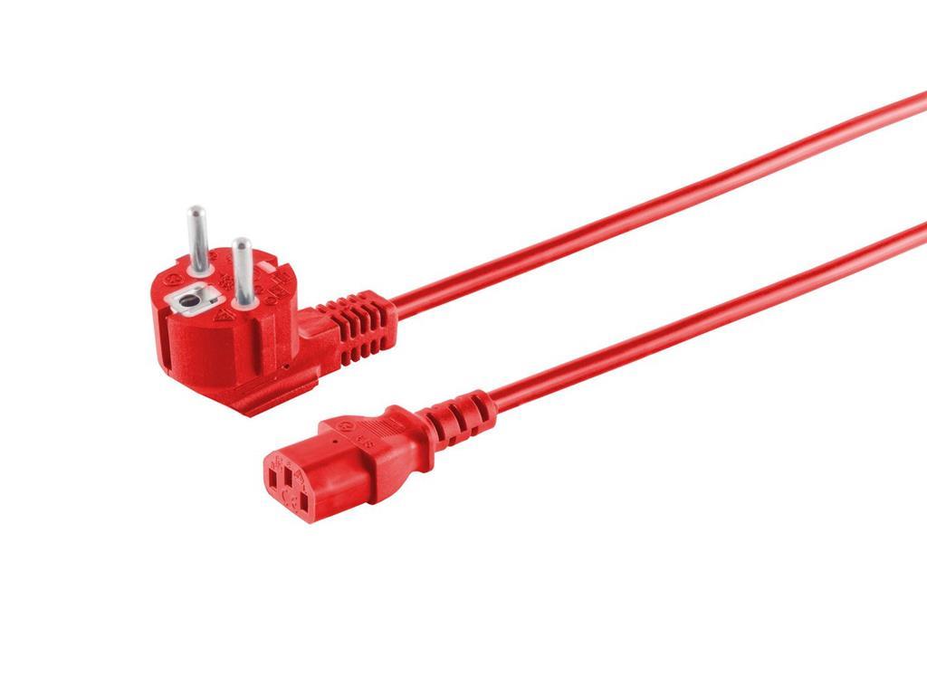 MicroConnect Napajani kabel Schuko - C13 1,8m Rdeč