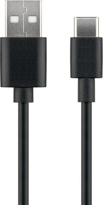 MicroConnect USB C-A kabel 2.0, 2m, crni