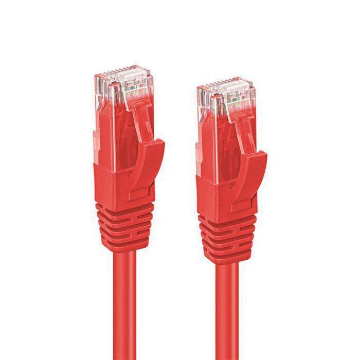 MicroConnect Kabel U/UTP CAT5e 0.5M Rdeč PVC