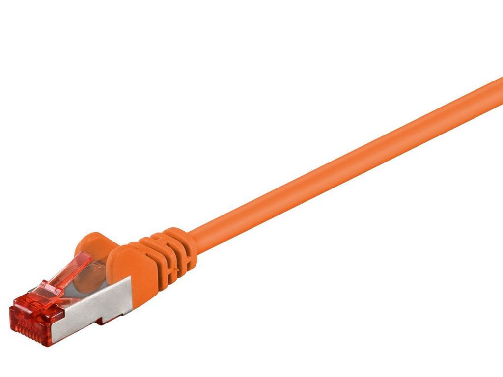 MicroConnect F/UTP CAT6 0.25m narančaste boje, PVC