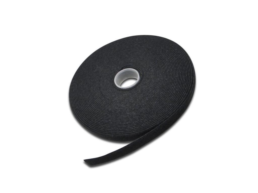 MicroConnect Velcro traka 15mm, 10m, crna