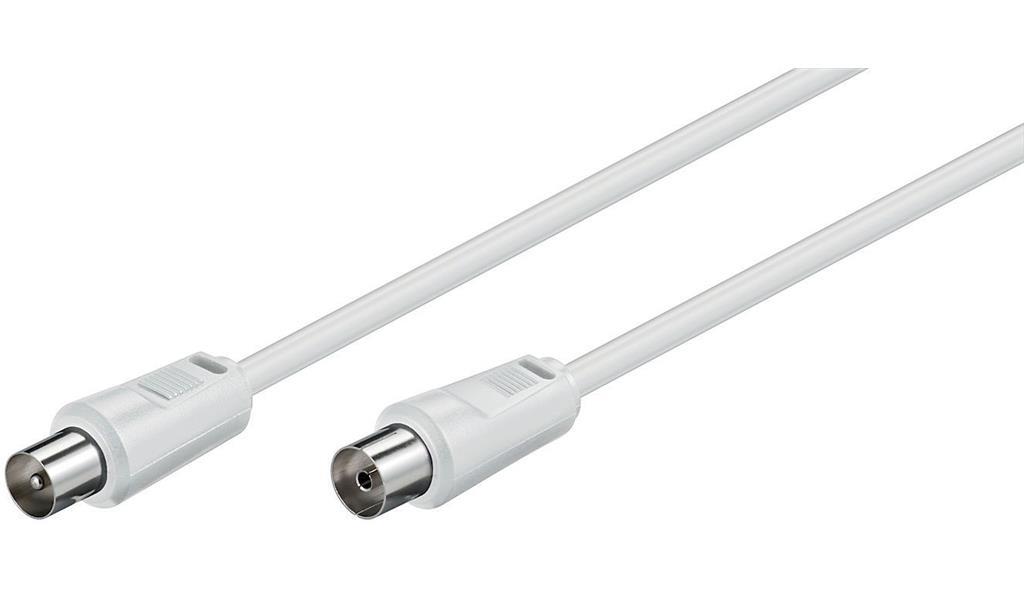 MicroConnect Koaksijalni kabel M-F 1.5m bijeli 75 Ohm