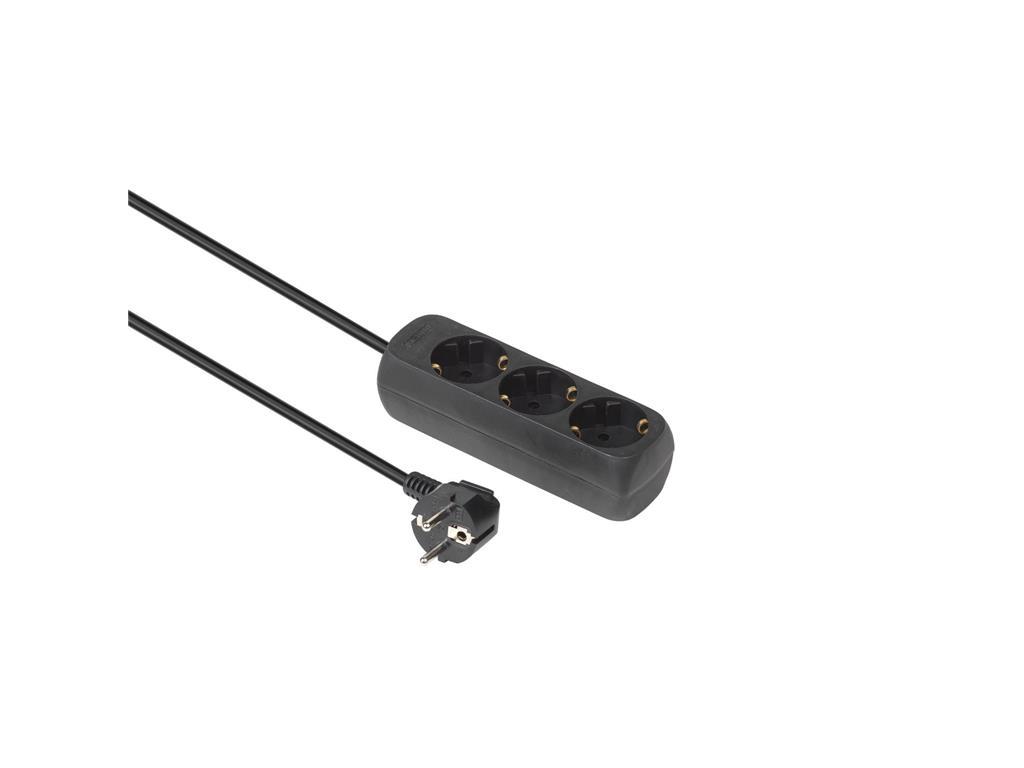 MicroConnect 3-putni Schuko razdjelnik 1.5M crni