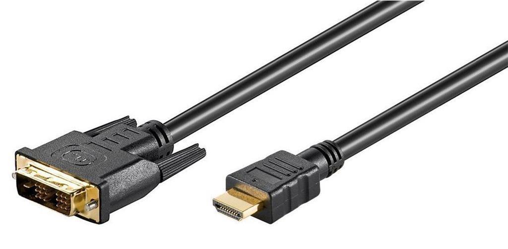 MicroConnect HDMI 19 - DVI-D 18+1 1m M-M