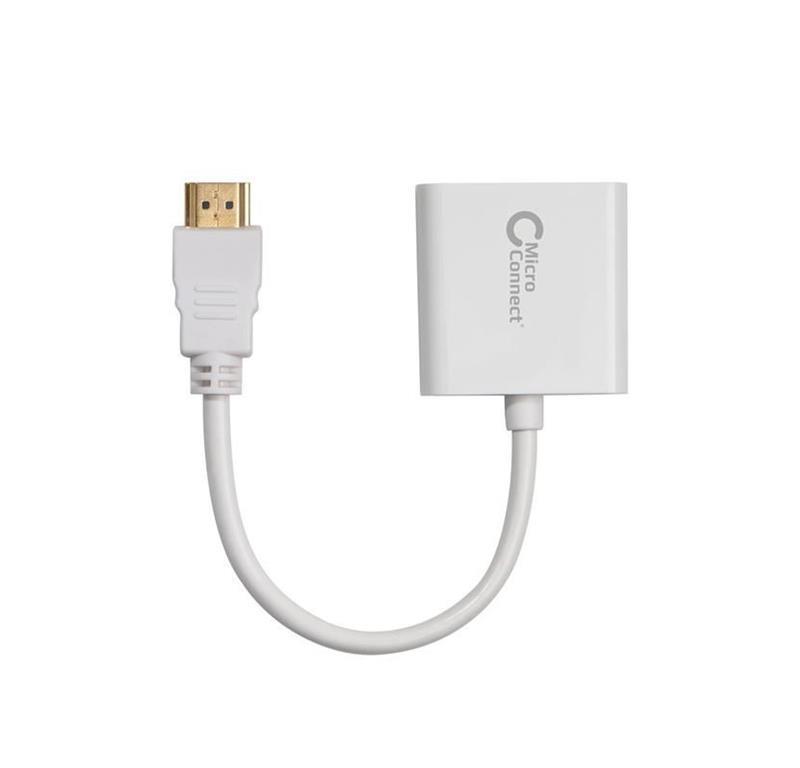 MicroConnect Kabel adapter HDMI - VGA M/F, Bel