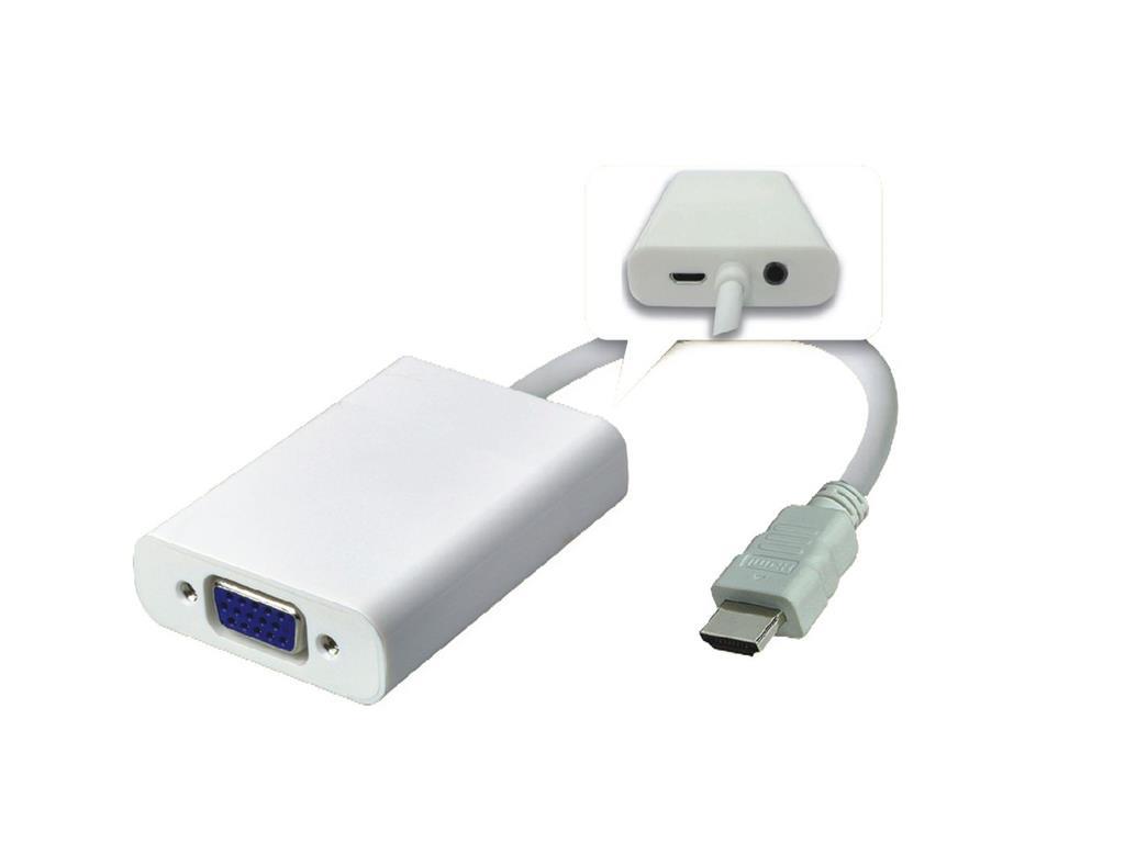 MicroConnect Kabel adapter HDMI - VGA M/F, Bel