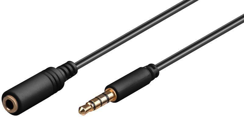 MicroConnect 3.5mm Minijack tanak produžni kabel, 5m