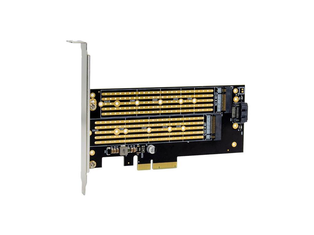 MicroConnect PCIe x4 M.2 ključ NVMe SSD adapter