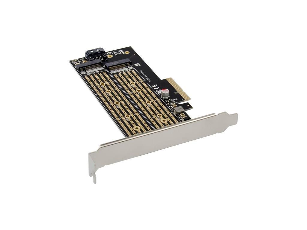 MicroConnect PCIe x4 M.2 ključ NVMe SSD adapter