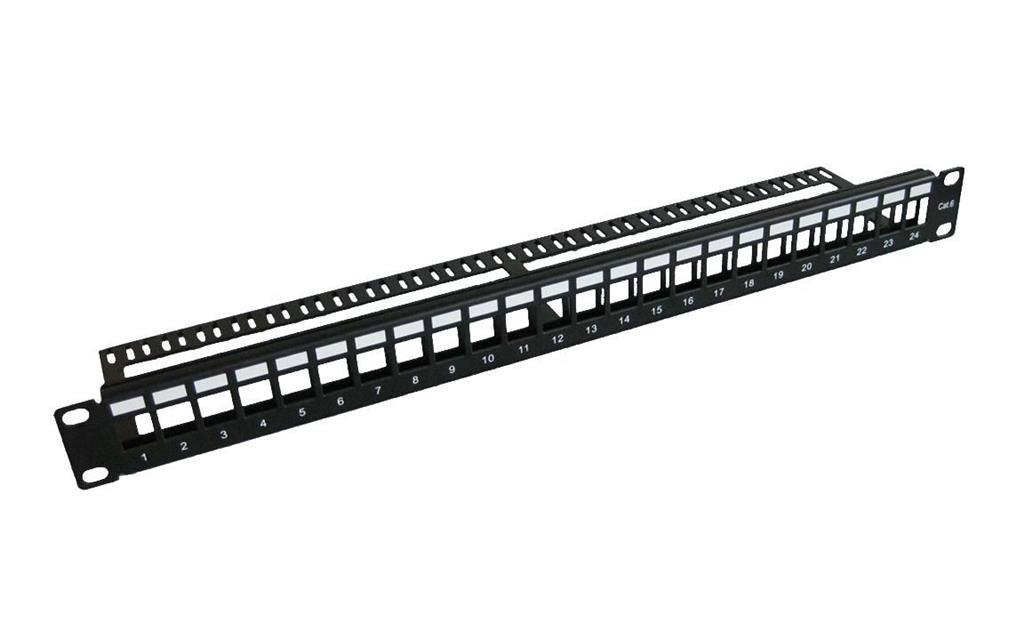 MicroConnect 19" Blank patch panel, 24port, oklopljen