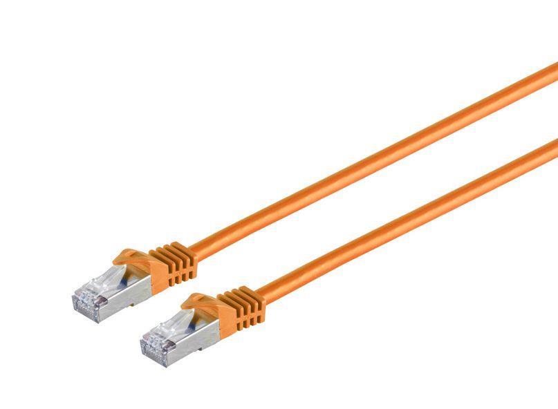 MicroConnect CAT7 S/FTP Omrežni Kabel 0,5m, Oranžen