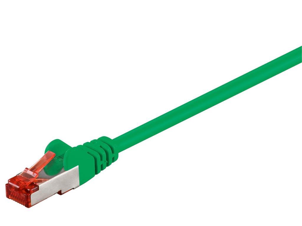 MicroConnect S/FTP CAT6 0.15m zelena LSZH
