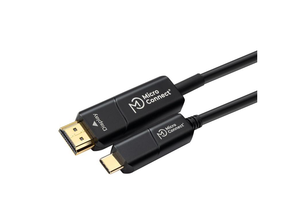 MicroConnect Premium USB C-HDMI optični kabel 10m