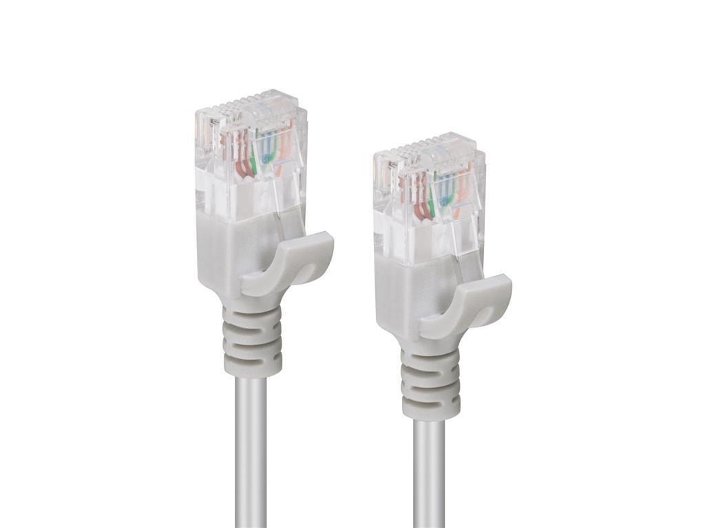 MicroConnect U/UTP CAT6 0.5M sivi Slim
