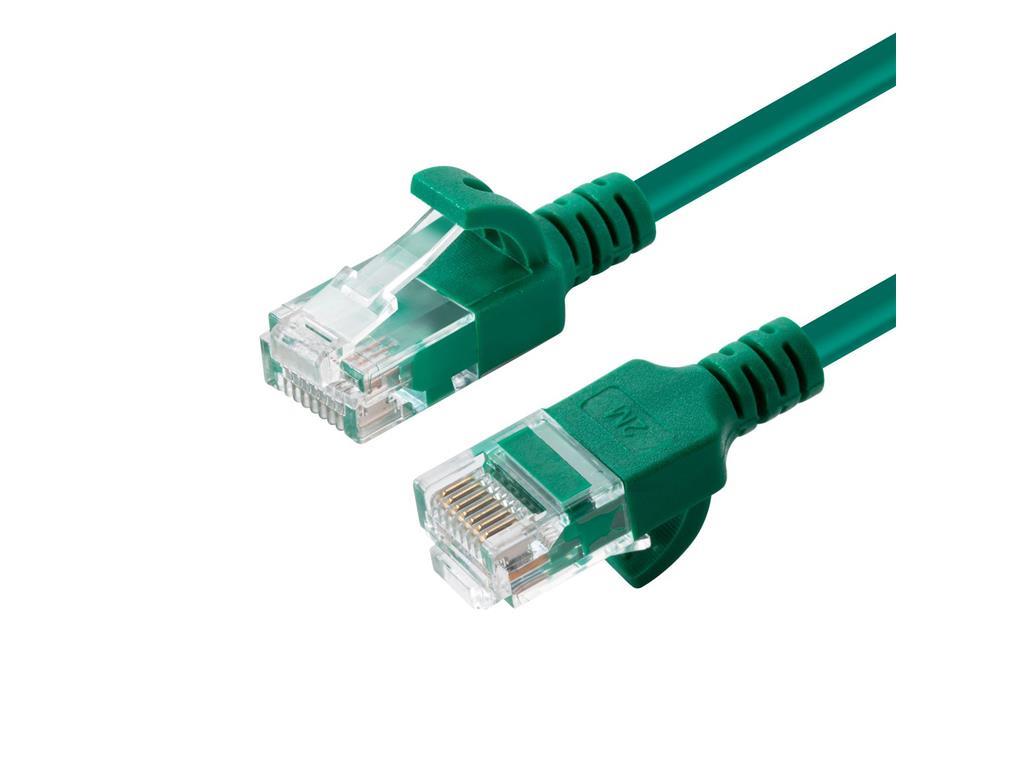 MicroConnect Kabel U/UTP CAT6A tanek 2M Zelen