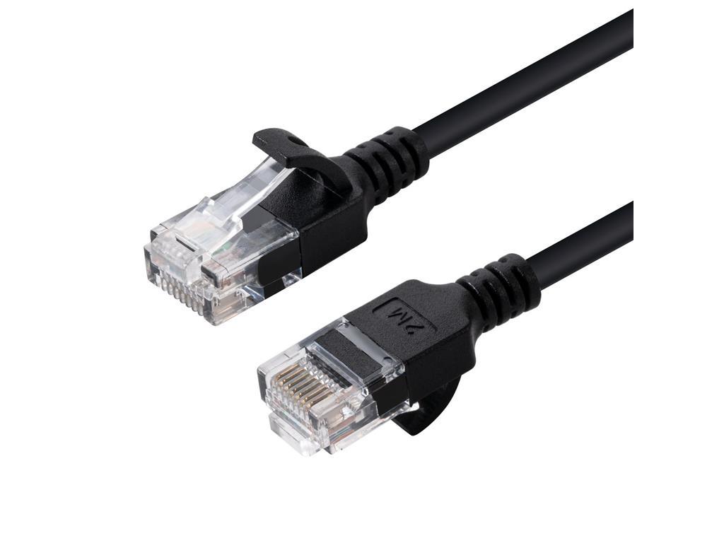 MicroConnect U/UTP CAT6A Slim 1M Crna