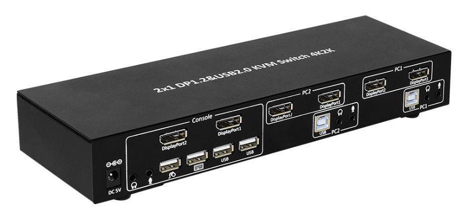 MicroConnect Displayport & USB 2 - 1 way