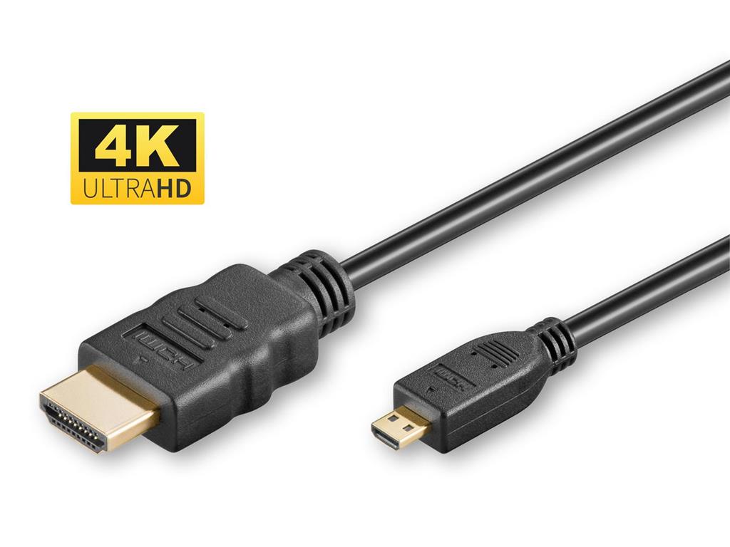 MicroConnect Kabel HDMI na HDMI Micro D 2.0, 2m