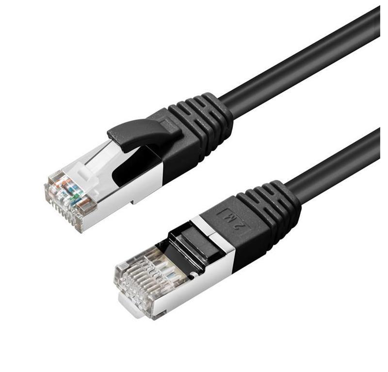 MicroConnect CAT6A S/FTP 0.25m crni LSZH