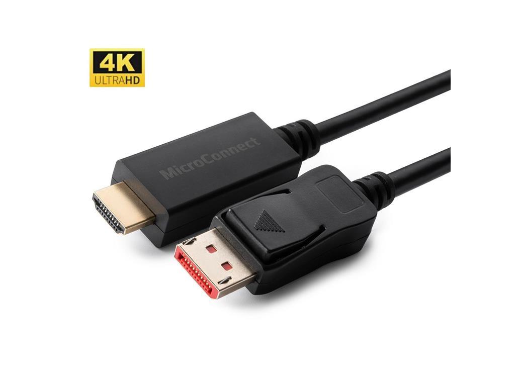 MicroConnect Kabel 4K Display Port 1.4 - HDMI 2.0, 5m