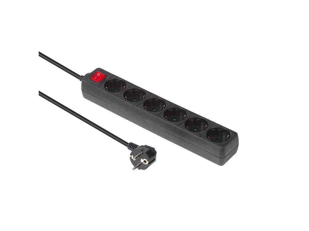 MicroConnect 6-way Schuko razvodnik on/off prekidač