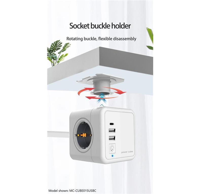 MicroConnect Razdjelnik PowerCube, 4 utičnice