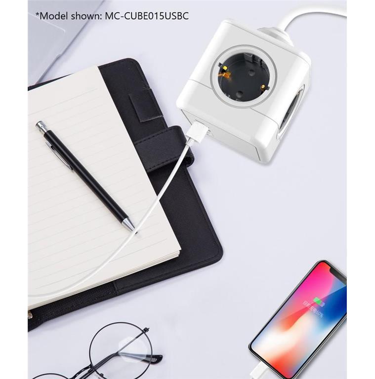 MicroConnect Razdjelnik PowerCube, 4 utičnice
