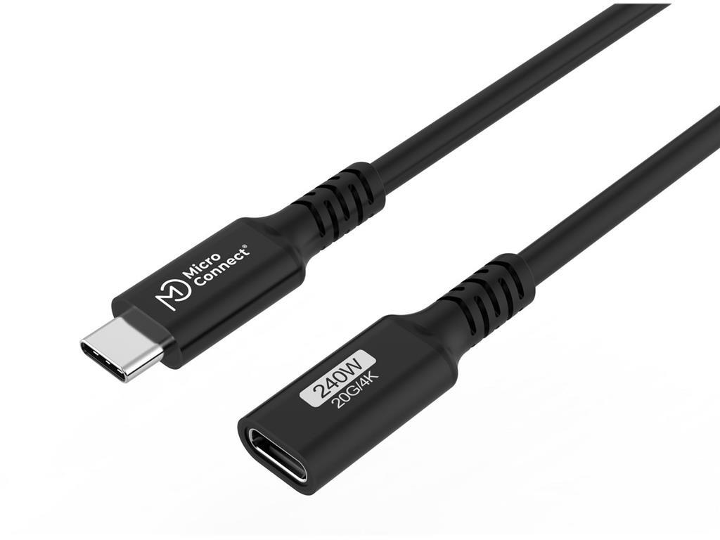MicroConnect Premium USB-C produžni kabel 1m 20Gbps,