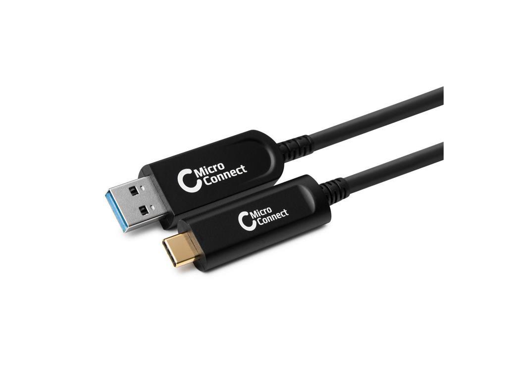 MicroConnect Kabel optički USB C-A 3.2, 10m, crn