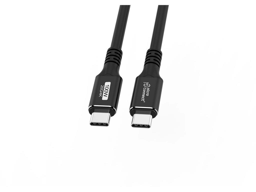 MicroConnect USB-C kabel 0,5m, Premium, 100W